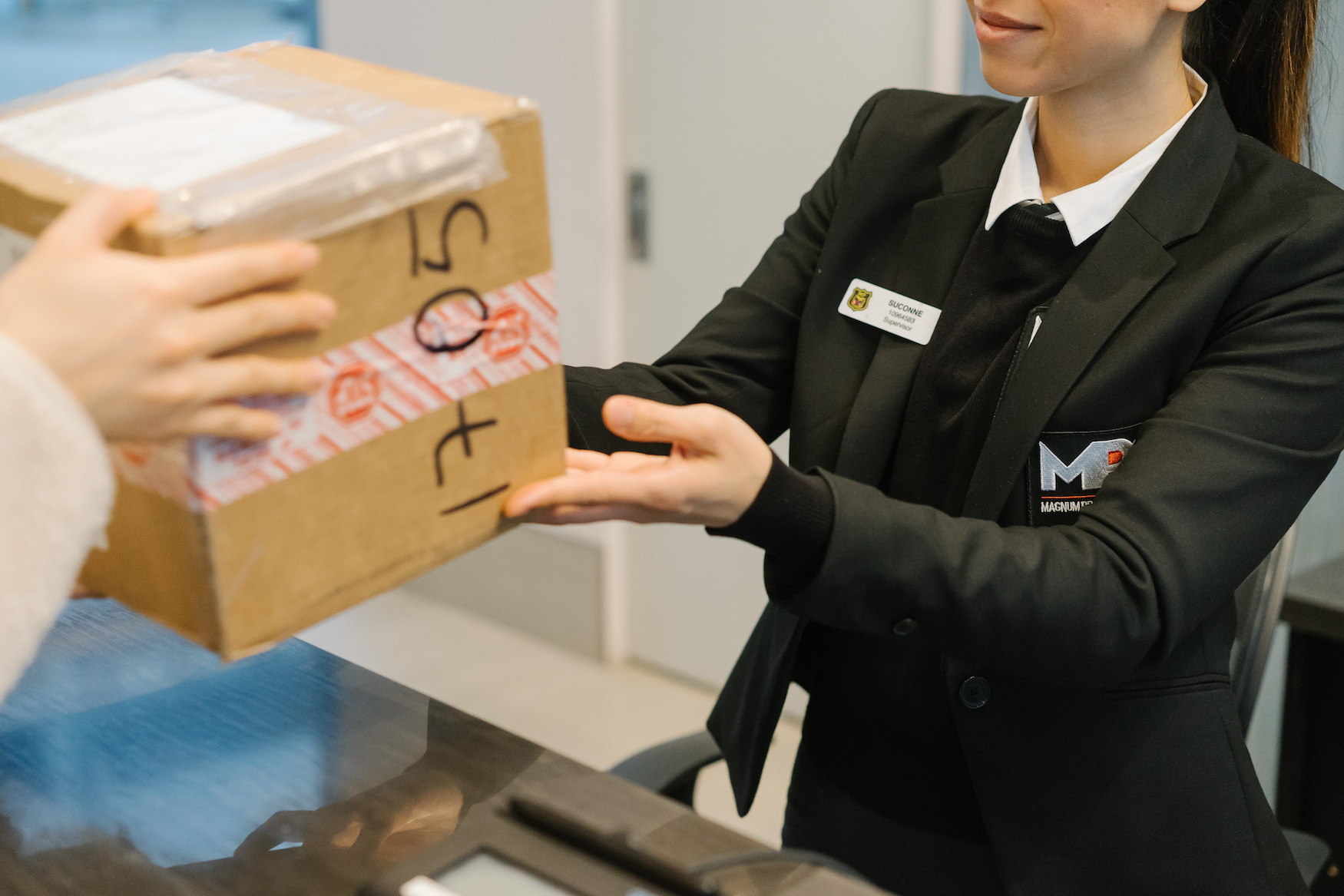 Convierge guard receiving package